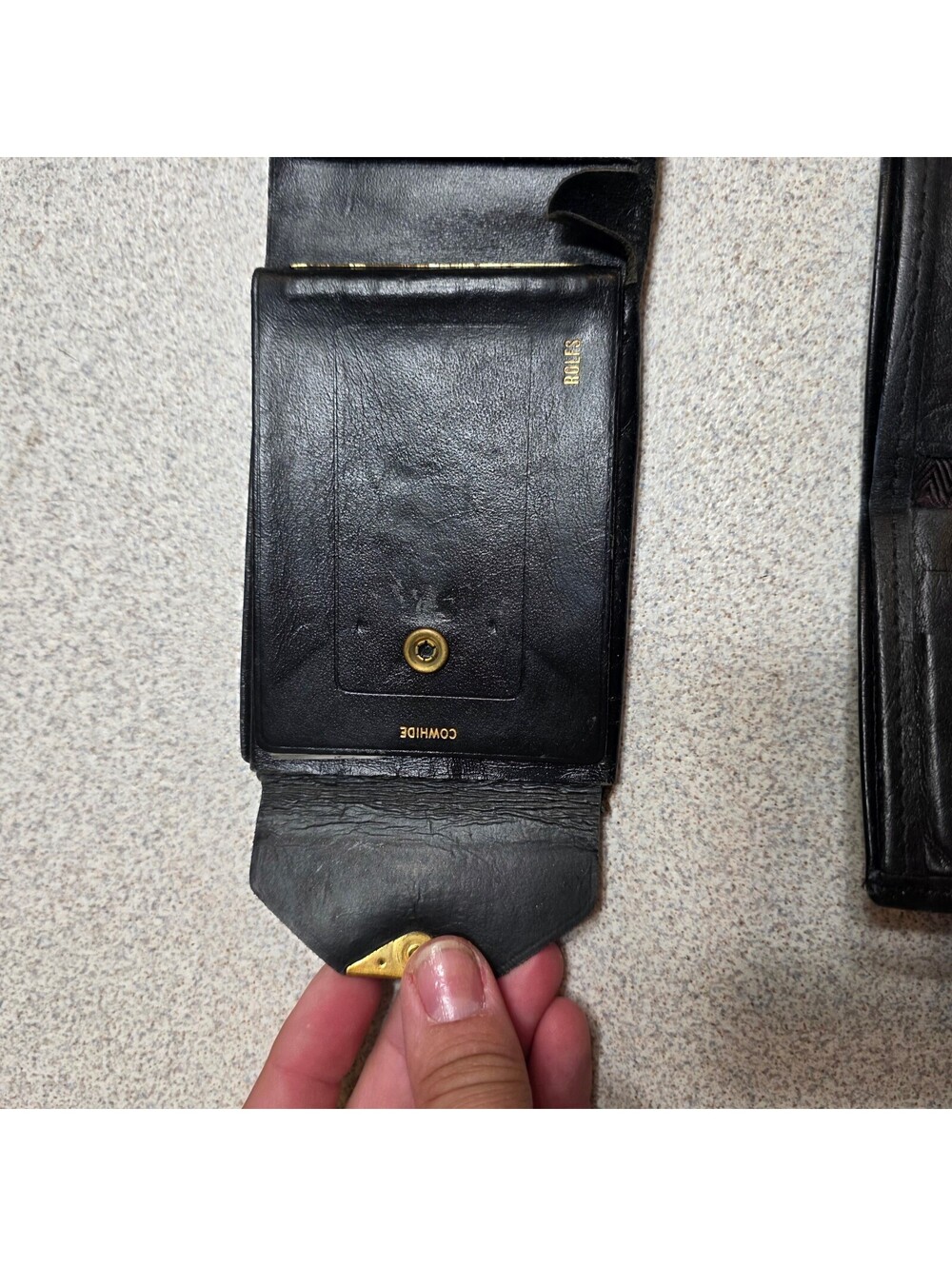 Vintage Black Leather Wallets - Picture 5 of 8